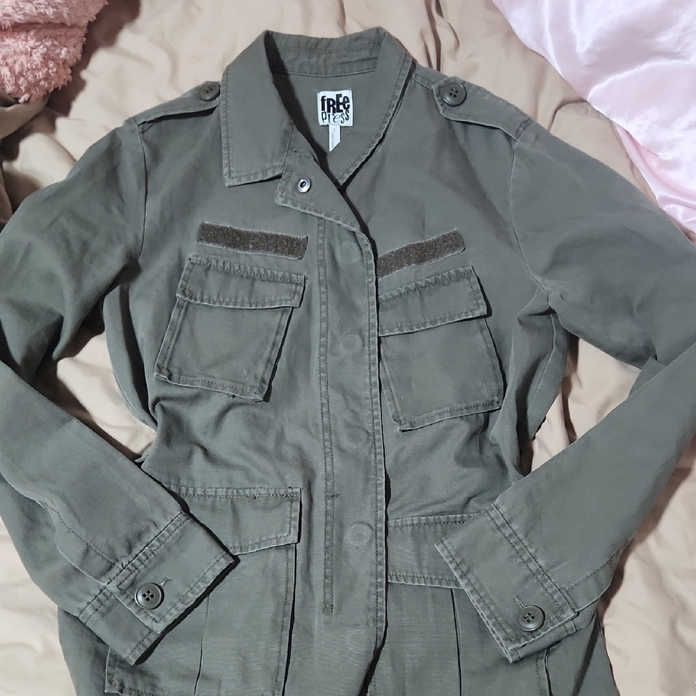 Women's Olive Green Military Jacket